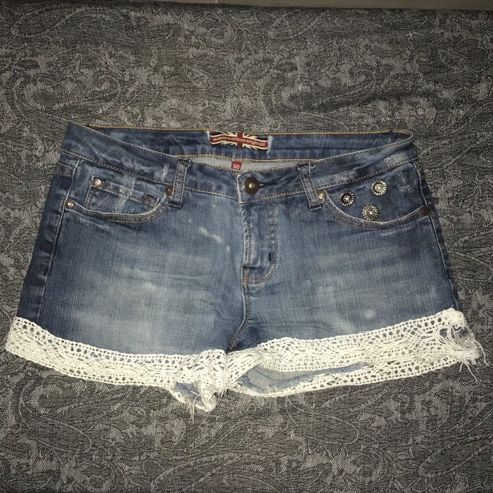 Blue jean shorts